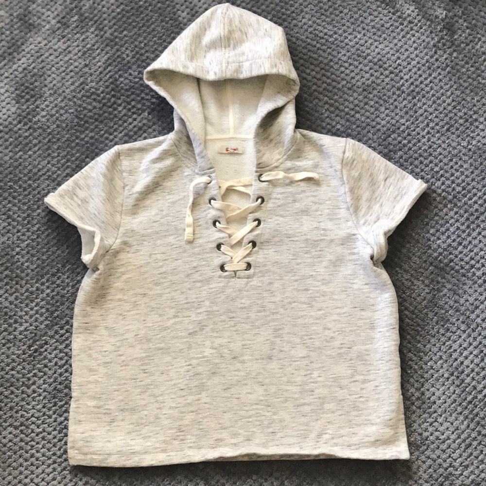 MADEWELL women's Sweatshirt Lace Hoodie Tee XL